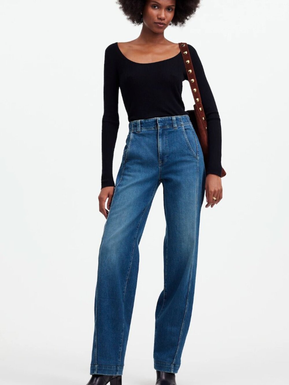 Madewell Tapered Denim Trousers High-Waist Jeans Size 25